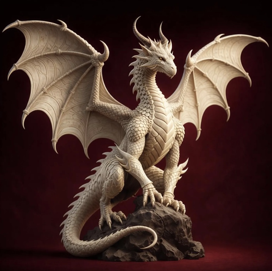 3D printed dragon miniature reference for resin 3D printing