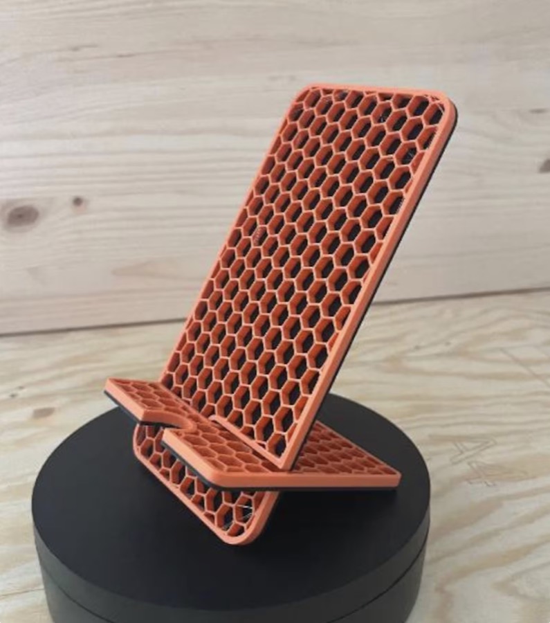 3D printed honeycomb phone stand reference for FDM 3D printing