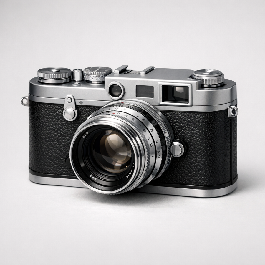 Vintage camera source image used for image-to-3D generation